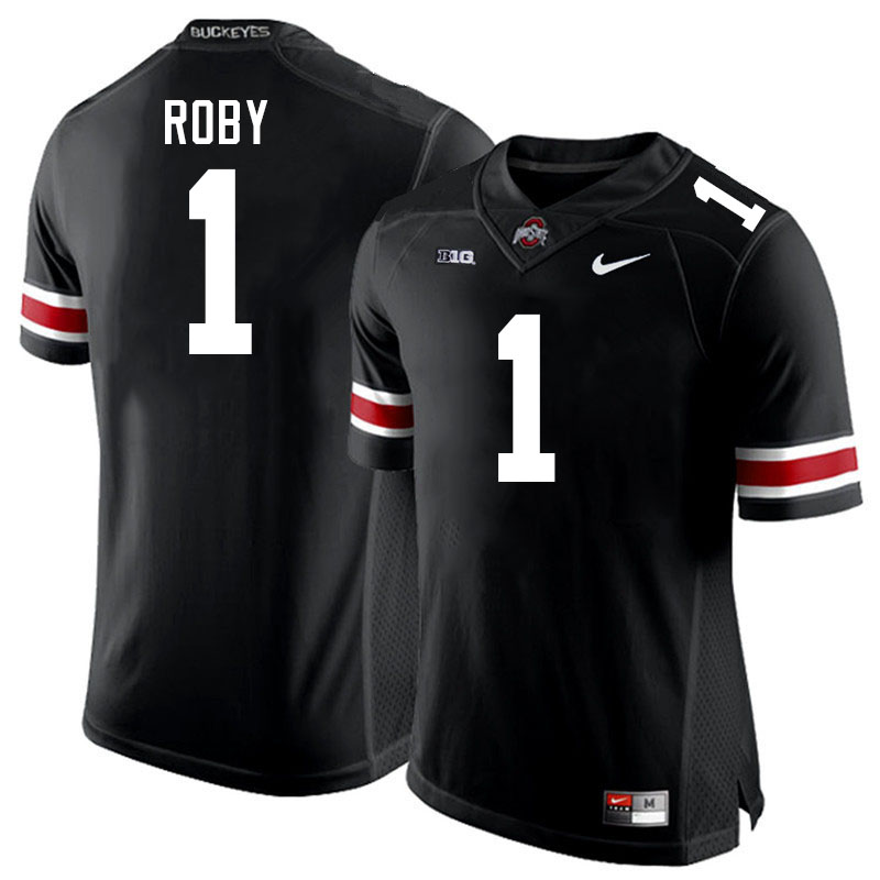 #1 Bradley Roby Ohio State Buckeyes Jerseys Football Stitched-Black